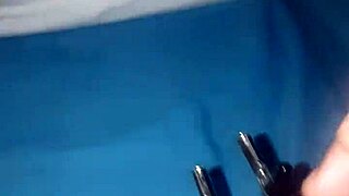 Phat amateur gay rubs his hard tiny penis with a vib