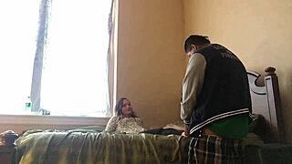 Mexican Whore in USA Police Office Gets Feet Cum Action