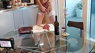 Sarah’s backstage meat session got me hooked, her thong and fetish play is wild, man!