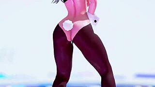 Cute and playful costume of Mmd Haku's bunny suit #9