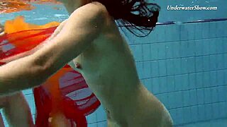 Underwater lesbian scene in a bikini from Krasula and Liza