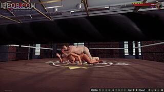 ethan battles val in naked 3d fighter clash