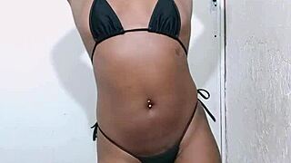 A hot treat sultry black teen wife sensualizes for you