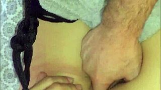 Young girl punished by spanking, flogging and fuckin
