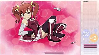 Seductive strip tease in Arkanoid gameplay by Kurusu Kanako
