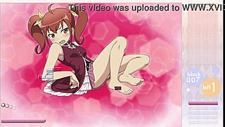 Seductive strip tease in Arkanoid gameplay by Kurusu Kanako