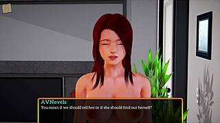 Young redheaded girl’s first time with a new famil