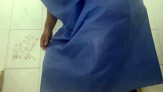 hidden cam catches patients flashing big ass in doc’s bathroom!