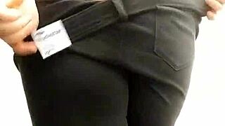omg, caught chubby babe undressing in public dressing room!
