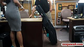 Amateur brunette gets spied on while giving a nasty blowjob