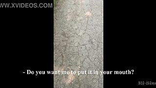 Ki-Sim Sucking a Stranger on the Street in Raw Russian POV