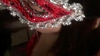 Sensual mask encounter with a sloppy finis