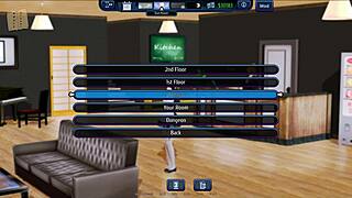 Visual novel and PC gameplay of the harem hotel.