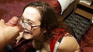Hotel group action with oral and facial scenes for fans