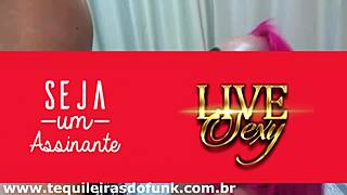Live sexy crossdressing with Brazilian camera man