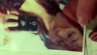 Male masturbation with a happy ending in the form of a cum tribute to Amberly II