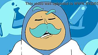 Superhero cartoon with ripped clothes and an animated powertrip