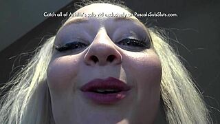 British slut gets it rough and takes cum inside her natural tits