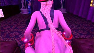 Play as Cammy White in a virtual reality game and get into some kinky cosplay action