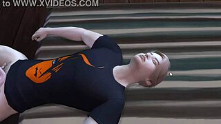 Young anime girl sucks her friend’s cock after party