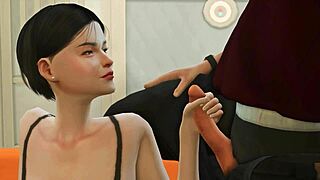 3D cartoon with an office theme, a love story between a CEO and an employee