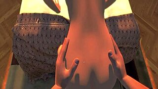 VR experience of a beach house party with shaved pussies and cumshots