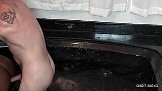 Ebony Beauty's Pussy Drilled Hard in Swingers Threesome