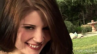 The beautiful brunette, Sensi Pearl, enjoys pleasure from both fingers and a sex toy