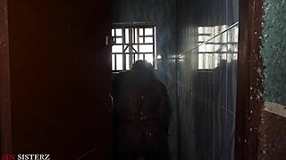 Old Comedy Man Sneaks to Fuck Wife in Bathroom