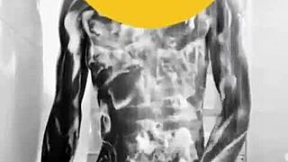 A black man from Jamaica pleasuring himself