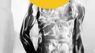 A black man from Jamaica pleasuring himself