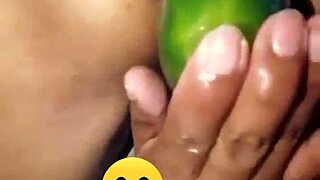 my curvy madrasta fucks a thick cucumber, sends me proof of her open ass, damn