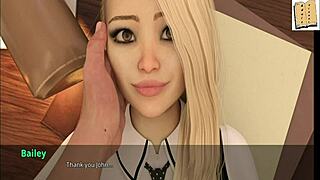Office fun in WVM 46 with a sexy blonde cheerleader getting wild.