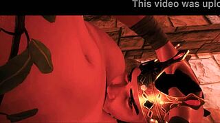 A monarch with a naive character in a 3D animated porn film