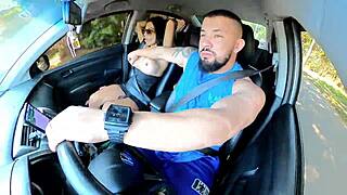 Man, this naughty Uber passenger drove the driver crazy with her tricks! 😈