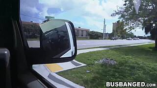 Big ass Latina Julz Gotti in doggy style and cowgirl on public place