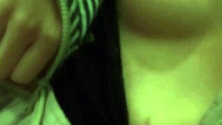Amateur video of titty fucking in public place