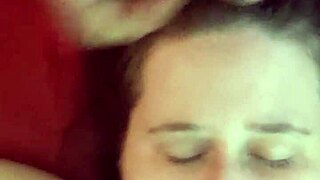 New amateur gets facial in erotic sex video