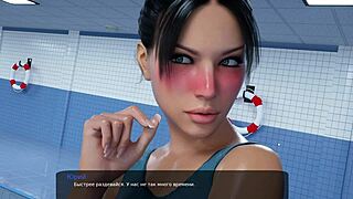 European-style 3D porn game with deepthroat and cunilingus action