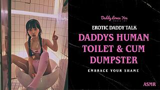 Stepdad turns you into his personal human toilet in this BDSM scene