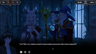 Furry video game walkthrough with a petite blonde
