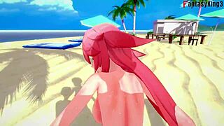 Bikini Beach Sex with Yae Miko