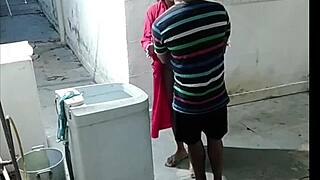 My neighbor caught me in the buff and had a hot experience with me