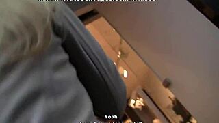 real couple gets raunchy with hard sex in public restroom