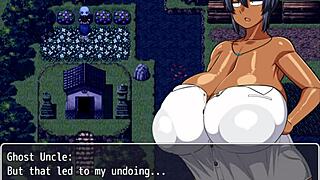 Hot beach massage in Tanned Natsuki's body game, episode 8