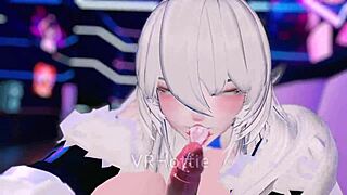 Public lap dance in VRChat ends up in a steamy blowjob