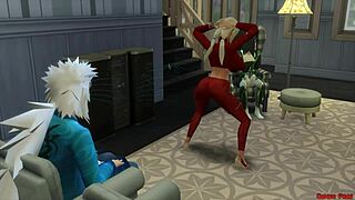 Tsunade Fucked Next to Boyfriend Jiraiya in Naruto Hentai Scene