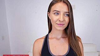 Gorgeous 18-Year-Old Ukrainian Refugee Sissy Moore Fucked by Agent in Yoga Pants