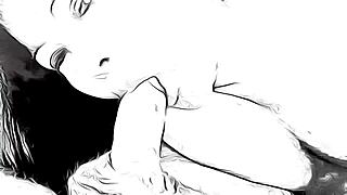 A petite woman gets a facial in this adult cartoon