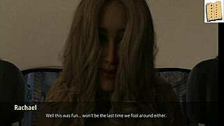teen plays a daring game in the car with a huge boobed blonde hentai style